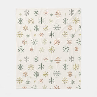 Minimale Sneeuwvlokken Naadloos Patroon Fleece Deken