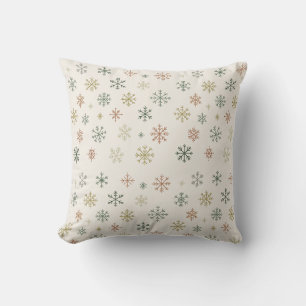 Minimale Sneeuwvlokken Naadloos Patroon Kussen