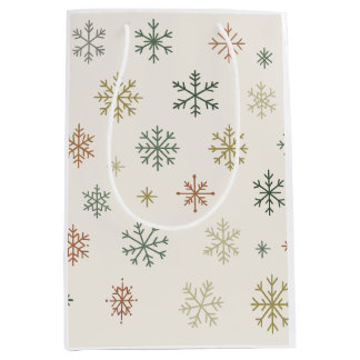 Minimale Sneeuwvlokken Naadloos Patroon Medium Cadeauzakje