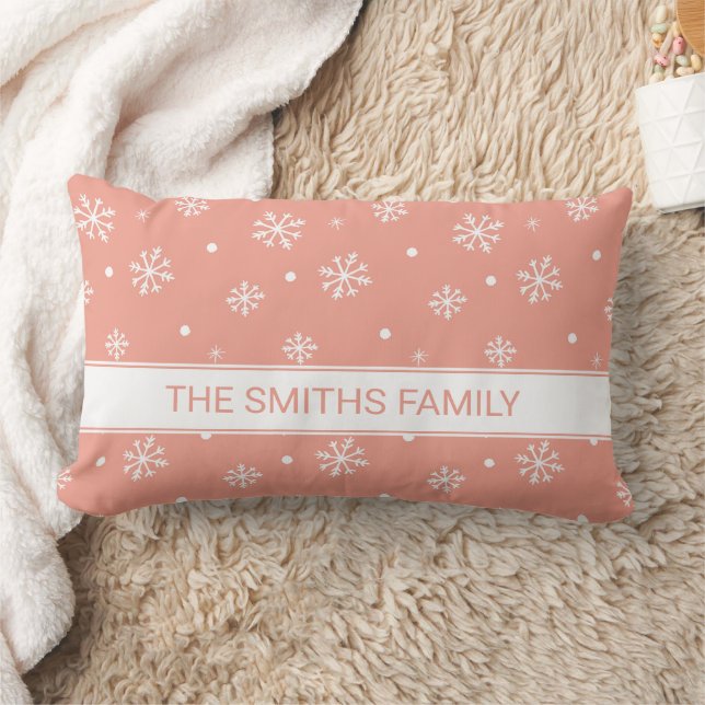 Minimale sneeuwvlokken patroon gepersonaliseerd kussen (Deken)