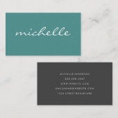 Minimale snelheid met cursieve tekst visitekaartje (Voorkant / Achterkant)