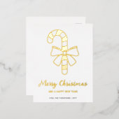 Minimale snoeprietvorm met kerstmis folie feestdagen briefkaart (Voorkant / Achterkant)