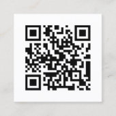 Minimale sociale media met QR-code Modern Vierkante Visitekaartje (Voorkant)
