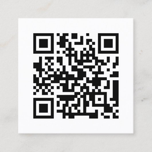 Minimale sociale media met QR-code Modern Vierkante Visitekaartje (Voorkant)