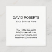 Minimale sociale media met QR-code Modern Vierkante Visitekaartje (Achterkant)