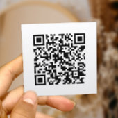 Minimale sociale media met QR-code Modern Vierkante Visitekaartje