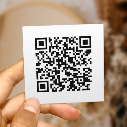 Minimale sociale media met QR-code Modern Vierkante Visitekaartje