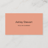 Minimale sociale media Modern Professional Peach Visitekaartje (Achterkant)