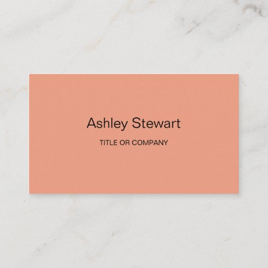 Minimale sociale media Modern Professional Peach Visitekaartje (Achterkant)