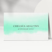 Minimale sociale media voor Ombre Mint-Waterverf Visitekaartje