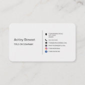 Minimale sociale media Website Naam Modern Visitekaartje (Voorkant)