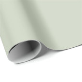 Minimale Soft Bleek Leaf Green Solid Color Plain Cadeaupapier (Rol Hoek)