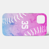 minimale softbalpastels Case-Mate iPhone case (Achterkant (horizontaal))