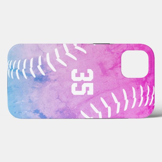 minimale softbalpastels Case-Mate iPhone case (Achterkant (horizontaal))