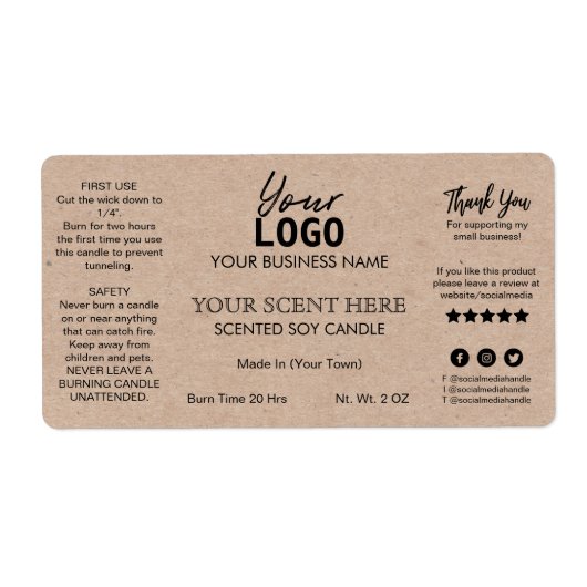 Minimale  sojakanaallabels etiket (Voorkant)