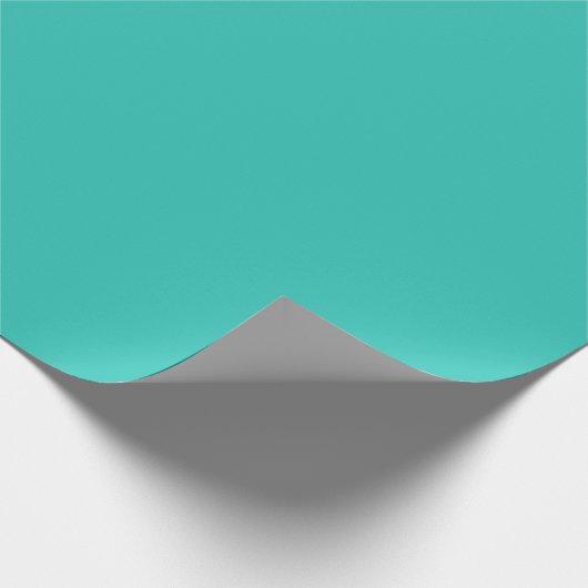 Minimale Solid Block Unicolor Turquoise Cadeaupapier (Hoek)