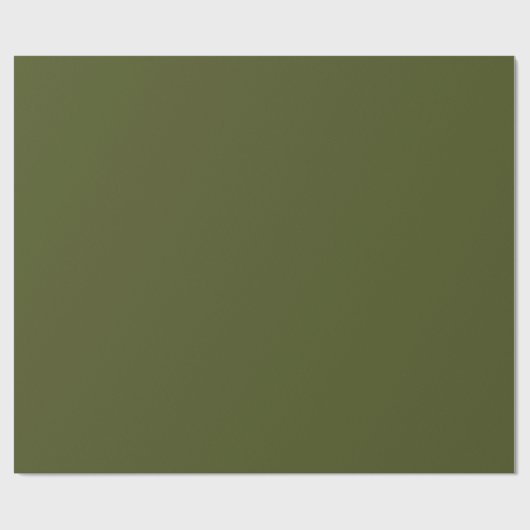Minimale Solid Elegant Army Green Plain Cadeaupapier (Vlak)