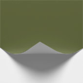 Minimale Solid Elegant Army Green Plain Cadeaupapier (Hoek)