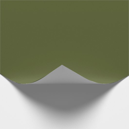 Minimale Solid Elegant Army Green Plain Cadeaupapier (Hoek)