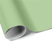 Minimale Solid Elegant Sage Green Plain Cadeaupapier (Rol Hoek)
