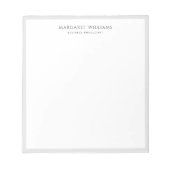 Minimale Solid Grey Border Kantoor Professional Notitieblok (Voorkant)
