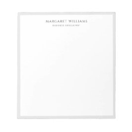 Minimale Solid Grey Border Kantoor Professional Notitieblok