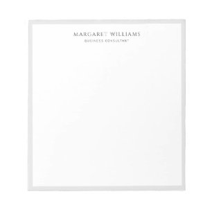 Minimale Solid Grey Border Kantoor Professional Notitieblok