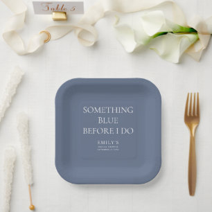 Minimale Something Blue Before I do Bruidsfeest Papieren Bordje