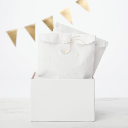 Minimale Sparkly White Gift Bag Bedankzakje (Feest)