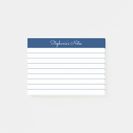 Minimale, speciaal geïndividualiseerde marine post-it® notes (Voorkant)