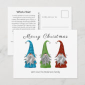 Minimale speciale kerstfeestfoto briefkaart (Voorkant / Achterkant)