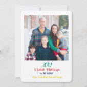 Minimale speldenlijst 2 Photo Holiday Card Feestdagenkaart (Voorkant)