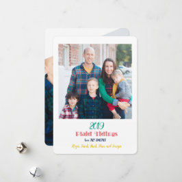 Minimale speldenlijst 2 Photo Holiday Card Feestdagenkaart