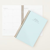 Minimale spiraalblauwe dagplanner planner (Display)