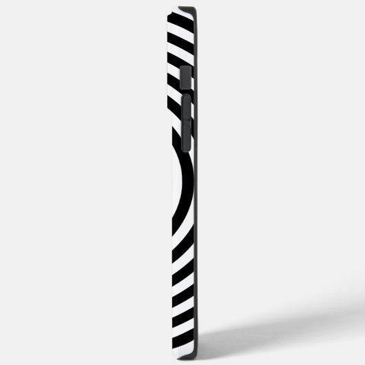 Minimale spiraalvormige optische illusie in zwart- Case-Mate iPhone case (Achterkant / Links)