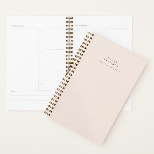 Minimale spirale Blush Roze Daily Planner (Display)