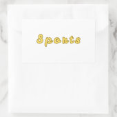 Minimale sportmodus rechthoekige sticker (Tas)