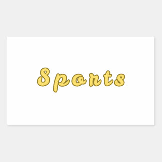 Minimale sportmodus rechthoekige sticker