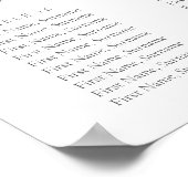 Minimale spreidingskaart voor legant monogram brui poster (Hoek)