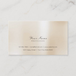 Minimale Staalval Pearly Ivory Delicate Script Vip Visitekaartje