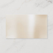 Minimale Staalval Pearly Ivory Delicate Script Vip Visitekaartje (Achterkant)