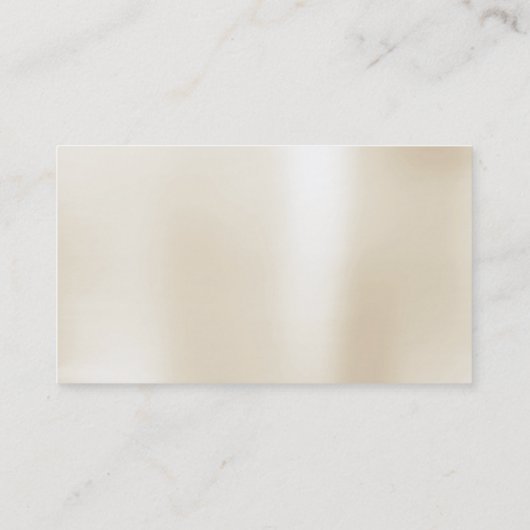 Minimale Staalval Pearly Ivory Delicate Script Vip Visitekaartje (Achterkant)