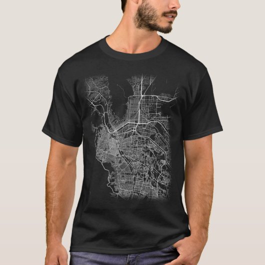 Minimale stadskaart El Paso (LARGE PRINT) T-shirt (Voorkant)