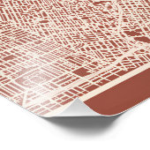 Minimale stadsplattegrond poster van Los Angeles (Hoek)