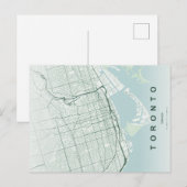 Minimale stadsplattegrond van Toronto als ansichtk Briefkaart (Voorkant / Achterkant)