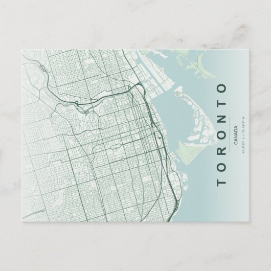 Minimale stadsplattegrond van Toronto als ansichtk Briefkaart (Voorkant)