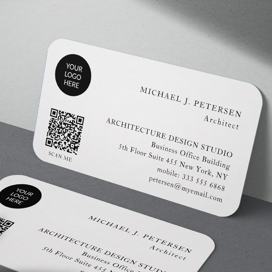 Minimale standaard aangepaste logo QR-code (eenvou Visitekaartje