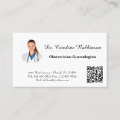 Minimale standaard aangepaste QR-code van fotoarts Visitekaartje (Voorkant)