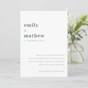 Minimale standaard blauw-navelblauw-typografie-paa kaart
