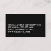 Minimale standaard hot-roze seriële tekst visitekaartje (Achterkant)